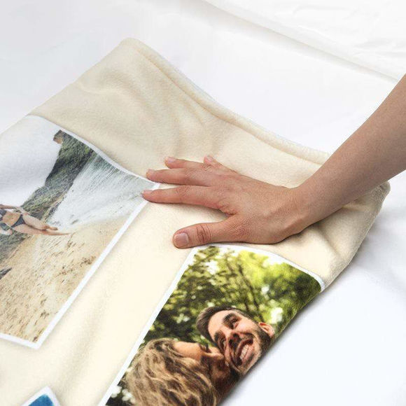 Picture of Custom Photo Blanket | Custom Photo Blanket | Personalized Name Love Mommy Blanket For Best Mom | Mother's Day Gifts | Best Gifts Idea for Birthday, Thanksgiving, Christmas etc.