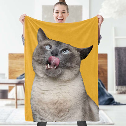 Picture of Custom Photo Blanket | Custom Printy Pet Blanket | Pets Art Portrait Pet Gifts | Best Gifts Idea for Birthday, Thanksgiving, Christmas etc.
