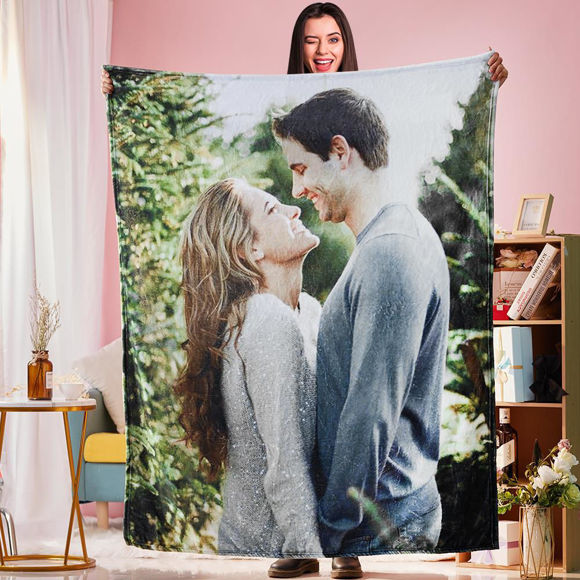 Picture of Customized Blankets For Gifts | Anniversary Gift Personalized Photo Blanket | Couple Blanket | Wedding Picture Custom Blanket | Gift For Her | Best Gifts Idea for Birthday, Thanksgiving, Christmas etc.