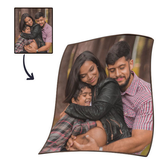 Picture of Customized Family Blankets For Gifts | Best Gifts Idea for Birthday, Thanksgiving, Christmas etc.