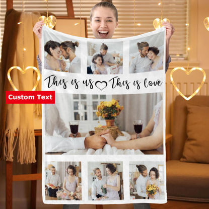 Picture of Personalized Warm Cozy Photo Blanket for Festival | Best Gifts Idea for Birthday, Thanksgiving, Christmas etc.