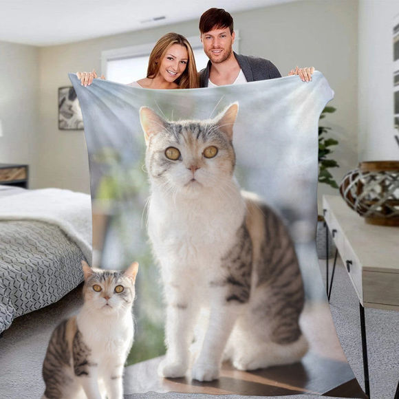 Picture of Pet Photo Blanket | Pet Gifts | Custom Blanket | Personalized Photo Blankets | Custom Collage Blankets | Best Gifts Idea for Birthday, Thanksgiving, Christmas etc.