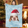 Picture of Custom Pet Face Christmas Blanket | Best Gifts Idea for Birthday, Thanksgiving, Christmas etc.