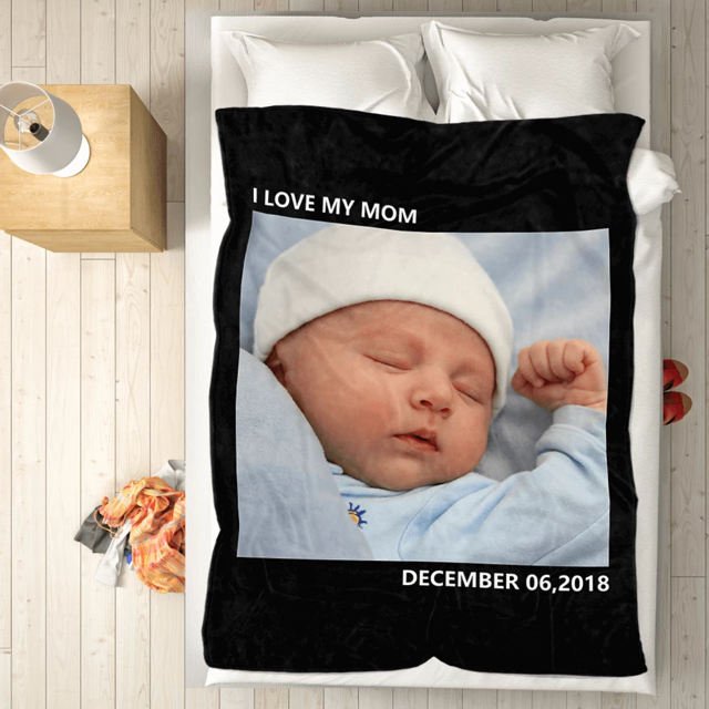 Picture of Custom Kids Photo Fleece Blanket | Best Gifts Idea for Birthday, Thanksgiving, Christmas etc.