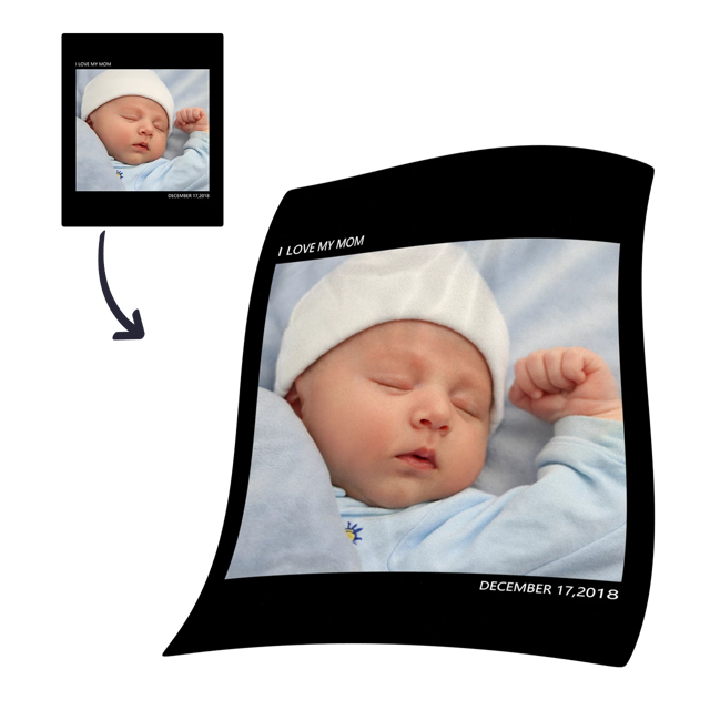 Picture of Custom Kids Photo Fleece Blanket | Best Gifts Idea for Birthday, Thanksgiving, Christmas etc.