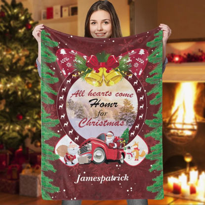 Picture of Custom Name Blanket For Christmas Gifts | Best Gifts Idea for Birthday, Thanksgiving, Christmas etc.