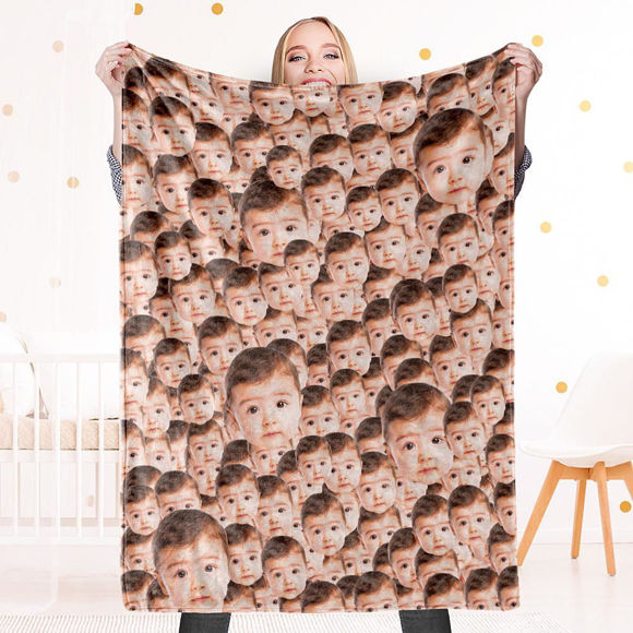 Picture of Personalized Person And Pet Fleece Blanket | Best Gifts Idea for Birthday, Thanksgiving, Christmas etc.