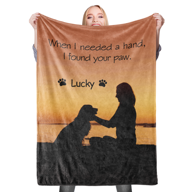 Picture of Customized Pet Blanket With Lettering | Best Gifts Idea for Birthday, Thanksgiving, Christmas etc.