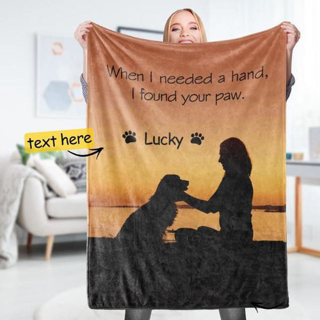 Picture of Customized Pet Blanket With Lettering | Best Gifts Idea for Birthday, Thanksgiving, Christmas etc.