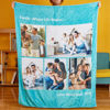Picture of Personalized Photo Blankets | Custom Family Love Blanket With 5 Photos Make Your Own Blankets | Best Gifts Idea for Birthday, Thanksgiving, Christmas etc.