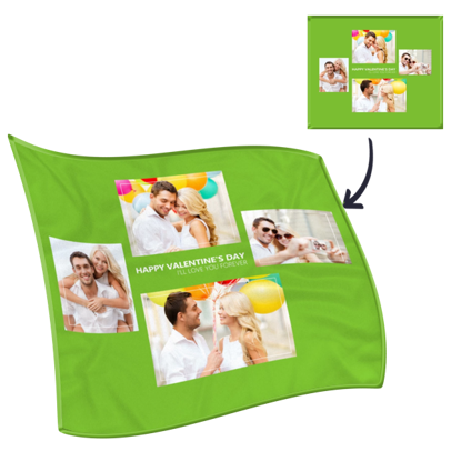 Picture of Personalized 4 Photos Blanket Perfect Gift | Best Gifts Idea for Birthday, Thanksgiving, Christmas etc.