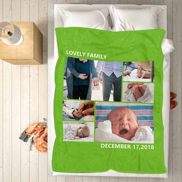 Picture of Photo Blankets | Custom Personalized Blankets | Custom Collage Blankets | Special Gifts For Family | Best Gifts Idea for Birthday, Thanksgiving, Christmas etc.