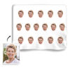 Picture of Colorful Custom Fleece Face Blanket | Best Gifts Idea for Birthday, Thanksgiving, Christmas etc.
