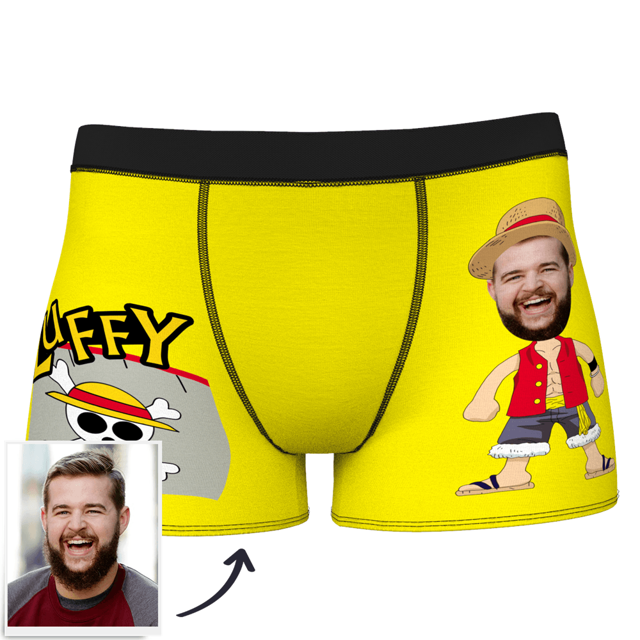 Picture of Custom Men's Boxer Briefs Childlike - Personalized Funny Photo Face Underwear for Men - Best Gift for Him