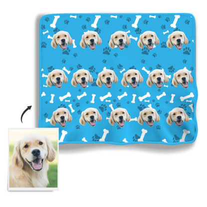 Picture of Custom Fleece Photo Blanket With Your Lovely Dog | Best Gifts Idea for Birthday, Thanksgiving, Christmas etc.