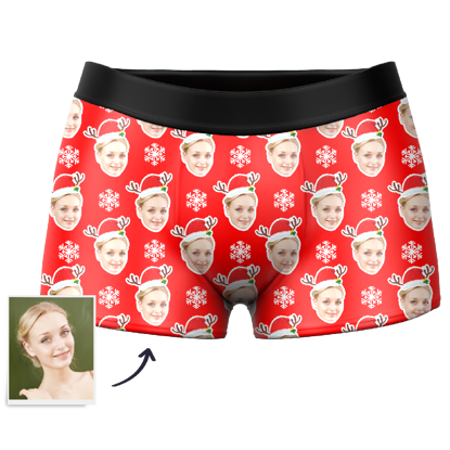 Picture of Custom Christmas Gifts For Men's Boxer Briefs - Personalized Funny Photo Face Underwear for Men - Best Gift for Him