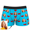 Picture of Custom Heart Face Boxers For Men - Personalized Funny Photo Face Underwear for Men - Best Gift for Him