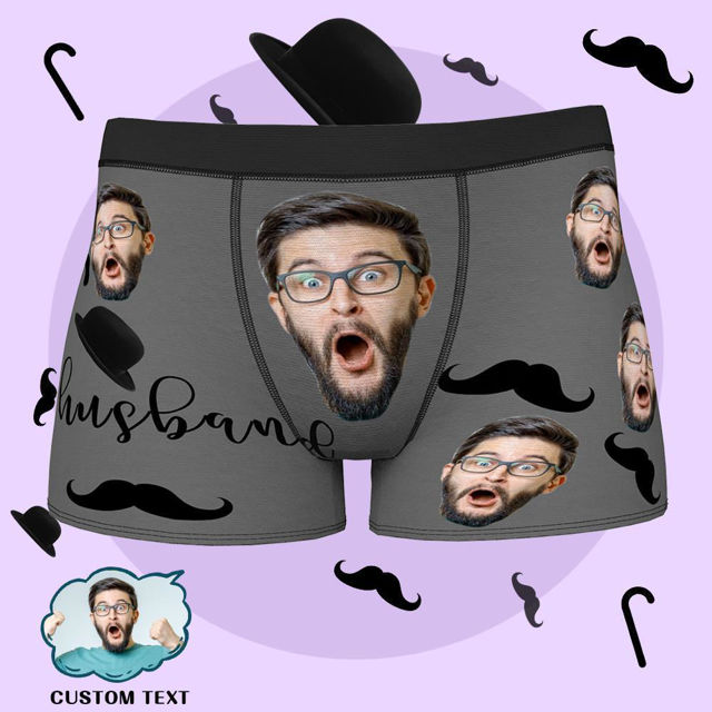 Picture of Custom Men's Funny Boxer Briefs - Personalized Funny Photo Face Underwear for Men - Best Gift for Him