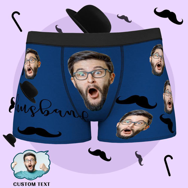 Picture of Custom Men's Funny Boxer Briefs - Personalized Funny Photo Face Underwear for Men - Best Gift for Him