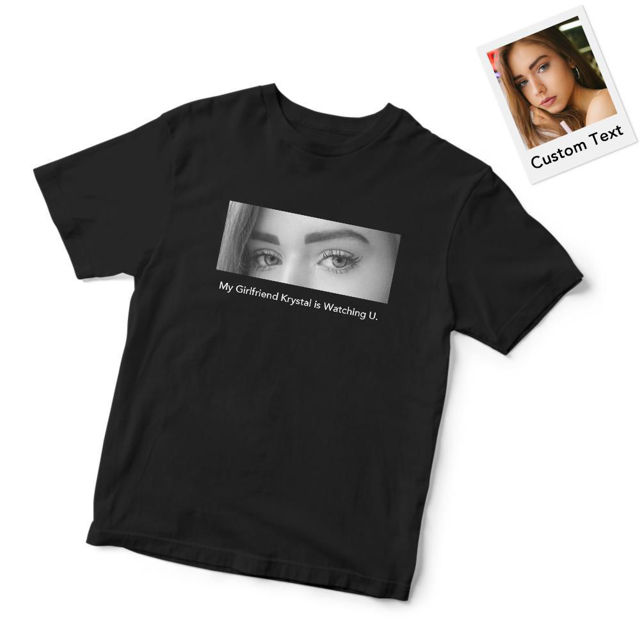 Picture of Custom Photo Short Sleeve T-shirt - Couple Matching T-Shirt for Boyfriend & Girlfriend