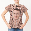 Picture of Custom Photo Short Sleeve T-shirt - Personalize Avatar Repeat Face T-Shirt