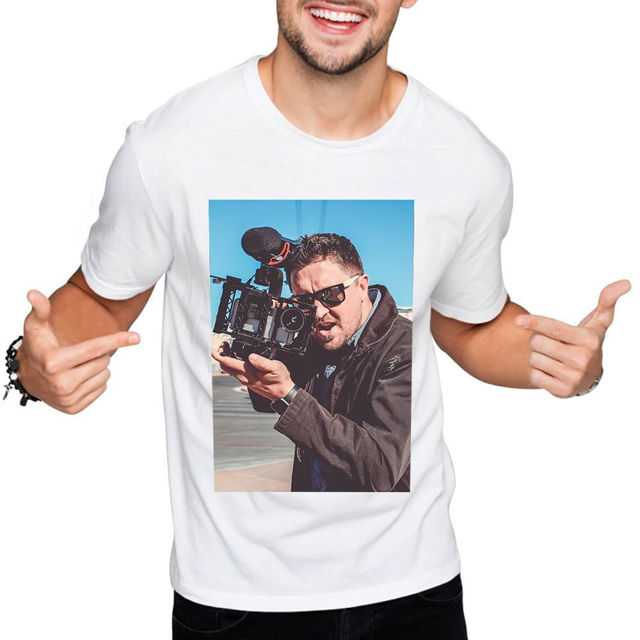 Picture of Custom Photo Short Sleeve T-shirt - Custom Colorful Photo T-Shirt Personalized Gift