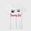 Picture of Custom Photo Short Sleeve T-shirt - Custom Comic Eyebrows Eyes Girl T-Shirts Personalized Month