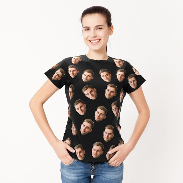 Picture of Custom Photo Short Sleeve T-shirt - Custom Funny Copy Face T-Shirts Personalize Add Your Avatar