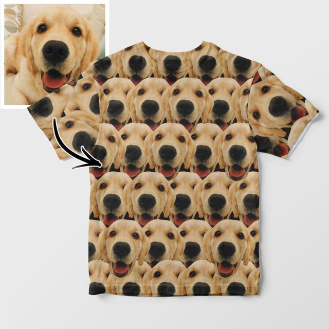 Picture of Custom Photo Short Sleeve T-shirt  - Custom Pet Avatar T-Shirt Unisex