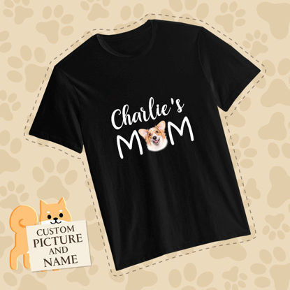 Picture of Custom Photo Short Sleeve T-shirt  - Dog Mom Women Pet Puppy Lovers T-Shirts