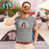 Picture of Custom Photo Short Sleeve T-shirt  - Face Funny Customize T-Shirt for Women and Men