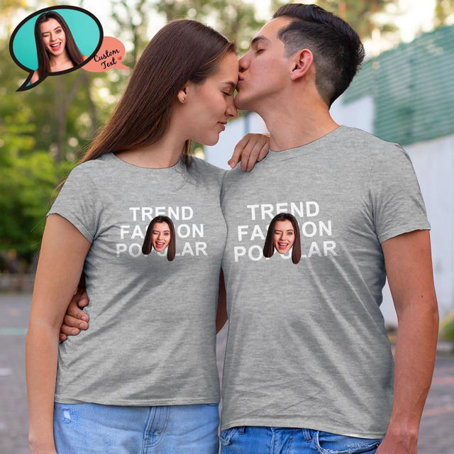 Picture of Custom Photo Short Sleeve T-shirt  - Face Funny Customize T-Shirt for Women and Men