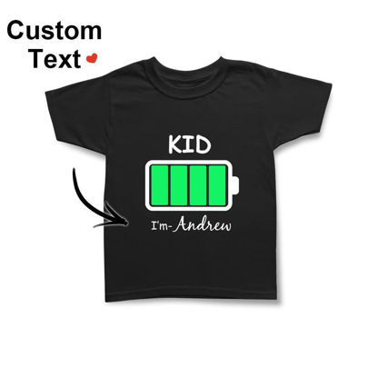 Picture of Custom Photo Short Sleeve T-shirt  - Funny Kid Personalized Name Shirt for Boys & Girls