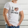Picture of Custom Photo Short Sleeve T-shirt  - I Love My Girlfriend  T-Shirt for Men with Personalized Graphic