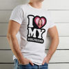 Picture of Custom Photo Short Sleeve T-shirt  - I Love My Girlfriend Personality Style T-Shirt