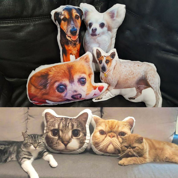 Picture of Custom 3D Cat Pillow｜Personalize With Your Cute Pet｜Best Gift Idea for Birthday, Thanksgiving, Christmas etc.
