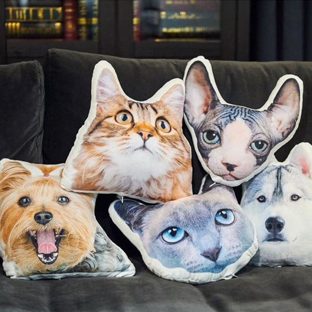 Picture of Custom 3D Cat Pillow｜Personalize With Your Cute Pet｜Best Gift Idea for Birthday, Thanksgiving, Christmas etc.