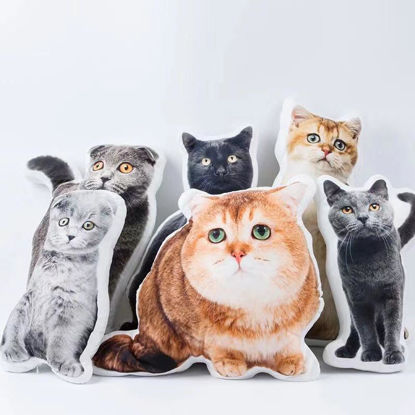 Picture of Custom Cat Face Pillow For Gift｜Best Gift Idea for Birthday, Thanksgiving, Christmas etc.