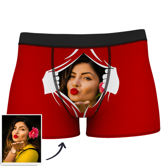 Picture of Custom Face Mash Boxer Shorts With Photo Face - Personalized Funny Photo Face Underwear for Men - Best Gift for Him