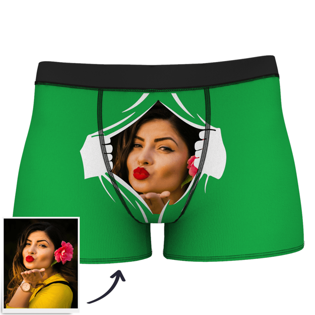 Picture of Custom Face Mash Boxer Shorts With Photo Face - Personalized Funny Photo Face Underwear for Men - Best Gift for Him