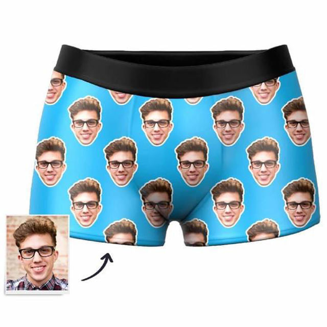 Picture of Custom Men's Boxer With Pattern - Personalized Funny Photo Face Underwear for Men - Best Gift for Him