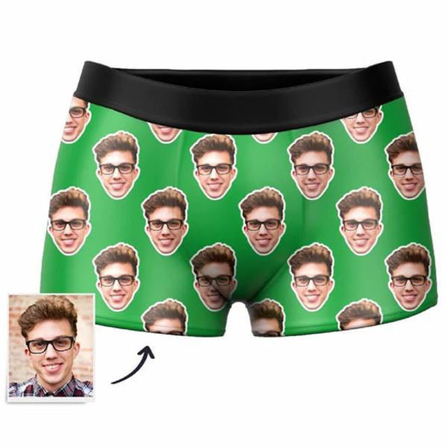 Picture of Custom Men's Boxer With Pattern - Personalized Funny Photo Face Underwear for Men - Best Gift for Him