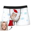 Picture of Custom Men's Christmas Boxer Briefs - Personalized Funny Photo Face Underwear for Men - Best Gift for Him