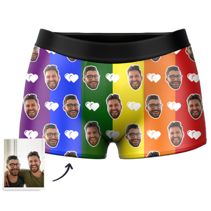 Picture of Custom Men's Boxer Shorts Color - Personalized Funny Photo Face Underwear for Men - Best Gift for Him