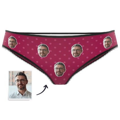 Picture of Custom Love Face Photo Panties Women - Personalized Funny Photo Face Underwear for Women - Best Gift for Her