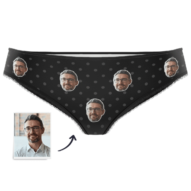 Picture of Custom Love Face Photo Panties Women - Personalized Funny Photo Face Underwear for Women - Best Gift for Her