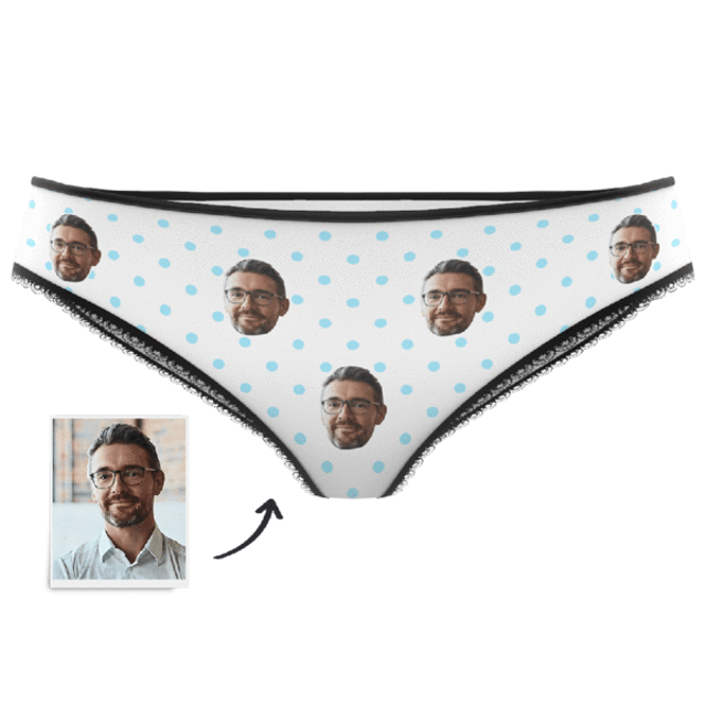 Picture of Custom Love Face Photo Panties Women - Personalized Funny Photo Face Underwear for Women - Best Gift for Her