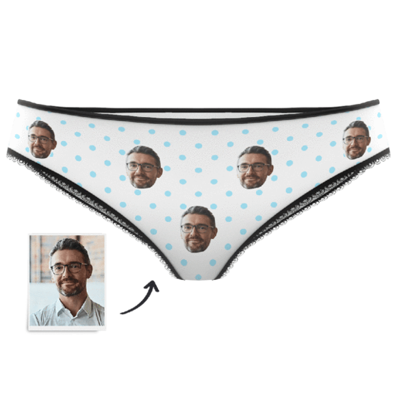 Picture of Custom Love Face Photo Underwear Women - Personalized Funny Photo Face Underwear for Women - Best Gift for Her
