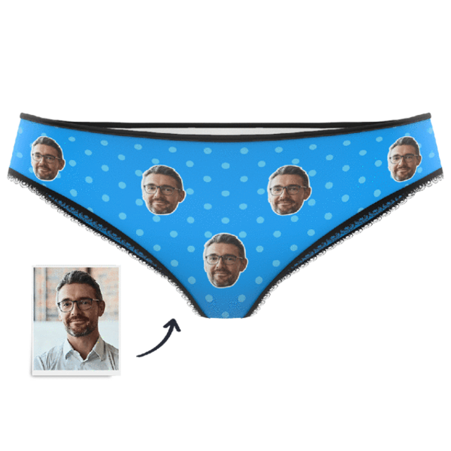 Picture of Custom Love Face Photo Panties Women - Personalized Funny Photo Face Underwear for Women - Best Gift for Her