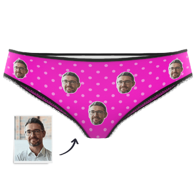 Picture of Custom Love Face Photo Panties Women - Personalized Funny Photo Face Underwear for Women - Best Gift for Her